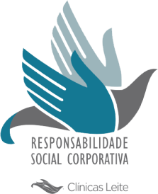 Logo de Responsabilidade Social Corporativa das Clínicas Leite